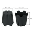 thumbnail image 2 of Uxcell 4" Silicone Round Flower Pot Planter Decorative Container, Black 6 Pack, 2 of 5