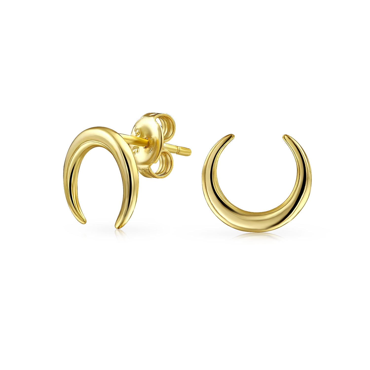 Details about   Half Moon & Star Drop Dangle 14K Gold plated Earrings 