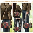 thumbnail image 4 of FORMRS Womens Shoulder Bag with Chain Strap Clutch Purse Cute Tote Handbag, Dark Tartan Pattern, 4 of 7
