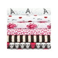 thumbnail image 3 of Betsey Johnson Skull Rose Trellis Bright Red Queen Sheet Set, 3 of 4