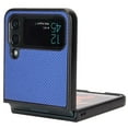 thumbnail image 4 of for Samsung Galaxy Z Flip 4 Case with Carbon Fibre Texture, Shockproof Drop Proof Lightweight Protective Slim Case Support Wireless Charging for Samsung Galaxy Z Flip 4,Blue, 4 of 6