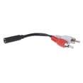 thumbnail image 2 of 2in1 Audio cable 3.5mm to 2rca double lotus head audio adapter cable av cable, 2 of 6