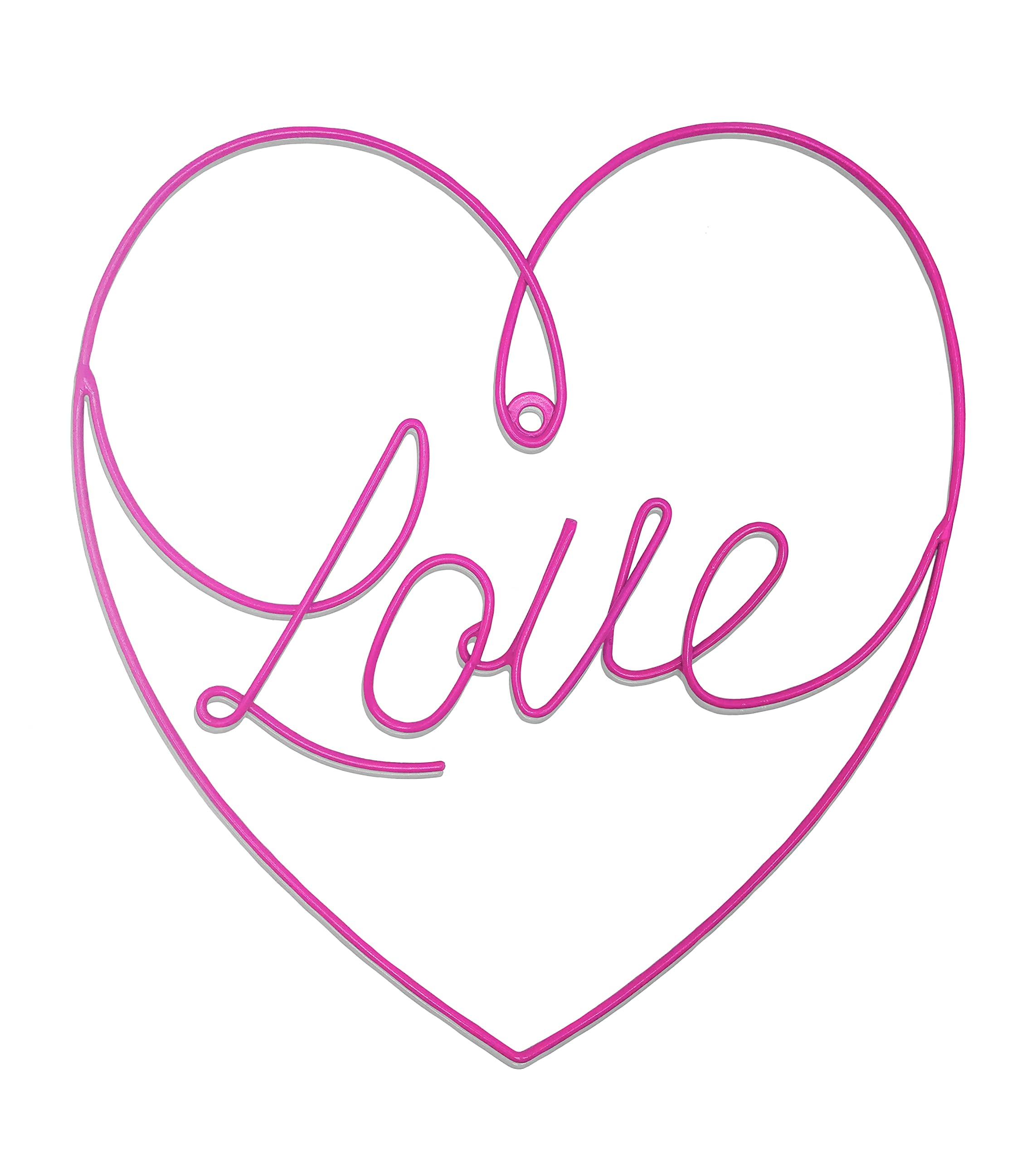 Girls Out Loud Pink Heart Love Wire Wall Art Decor Teen Room Decor Teen