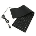thumbnail image 4 of USB Wired Keyboard, Waterproof Dustproof 109 Keys Foldable Silicone Keyboard Good Elastic Rebound  For Desktop For Office Black, 4 of 8