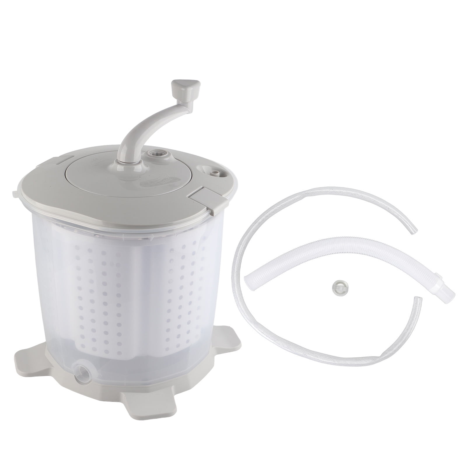 Elowen Hand Crank Washing Machine Manual Washing Machine, Portable Manual Washing Machine Nordic Grey for Dormitory