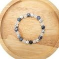 thumbnail image 6 of Product Class Bracelet Calming Jewelry For Adults Natural Stone Howlite Aquamarine Handmade Mental Health For Women Men, 6 of 6