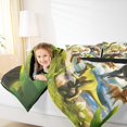 thumbnail image 4 of Manfei 3D Dinosaur Boy Full Size Comforter Sets, Tyrannosaurus Rex Diplodocus Bedding Comforter Set, Wild Brachiosaurus Bedding Sets, Ultra Soft Room Decor Reversible 3 Pieces, 4 of 8