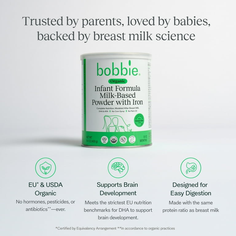Bobbie Organic Original Infant Formula for Everyday Feeding, Milk