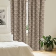 thumbnail image 2 of Ambesonne Brown Curtains, Venetian Floral Tile, Pair of 28"x63", Pale Salmon Redwood, 2 of 5