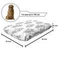 thumbnail image 2 of Floral Pet Bed, Vintage Monochrome Design Outline Graphic of Wild Plants with Flowers, Resistant Pad for Dogs and Cats Cushion with Removable Cover, 24" x 39", Charcoal Grey and White, by Ambesonne, 2 of 4