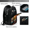 thumbnail image 3 of Yiaed Classic Floral Blue Skate Shoes Print Laptop Backpack,Business Travel Durable Laptops Backpack with USB Charging Port,Water Resistant College Computer Bag, 3 of 5