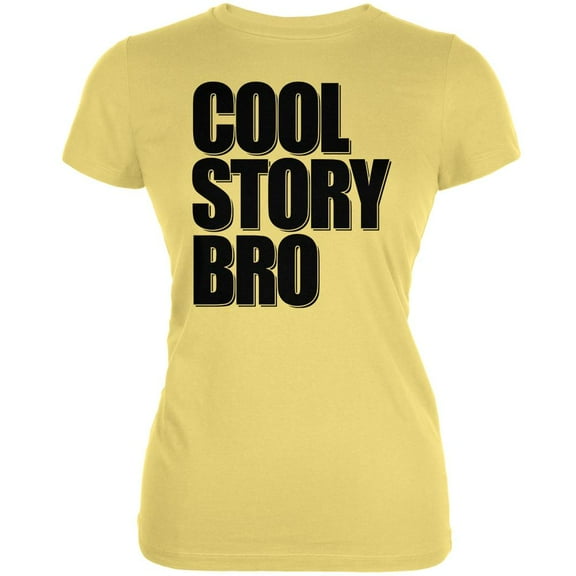 Cool Story Bro Yellow Juniors Soft T-Shirt - Medium