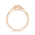 thumbnail image 2 of ANGARA Natural Vintage Inspired Oval 1.1 ct Morganite Ring with Diamond Accents in 14K Rose Gold for Women | Birthday, Anniversary, Jewelry Gift for Women | Natural Morganite Ring, 2 of 8
