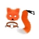 thumbnail image 3 of Máscara de Therian y cola de zorro, máscara de anime, disfraz de animal lindo, conjunto de cola para Naranja, 3 of 9