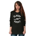 thumbnail image 4 of Classy and Sassy Strong Gym Workout Women's Long Sleeve T Shirt Brisco Brands M, 4 of 6