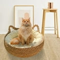 thumbnail image 1 of Rascador de cama para gatos con almohadillas extraíbles, sofá, perrera suave, lavable, portátil, rascador para gatos, para gatitos, perros pequeños y Blanco 40cm Salvador Cama para rascar gatos, 1 of 10