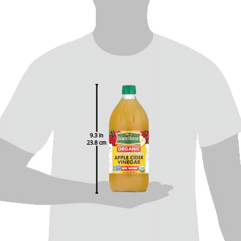 White House Organic Apple Cider Vinegar, Raw & Unfiltered, 32 Fl Oz