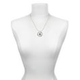 thumbnail image 3 of Delight Jewelry Silvertone Capital Letter - D - Pebble Disc - Silvertone Grandmother Ring Charm Necklace, 18", 3 of 4