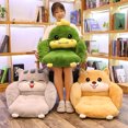 thumbnail image 3 of Cojín para silla, cojín grueso para asiento, decorativo para el hogar, 1 unidad, 55x55x55CM, almohada de gato de peluche Shiba Inu, oferta, 3 of 5