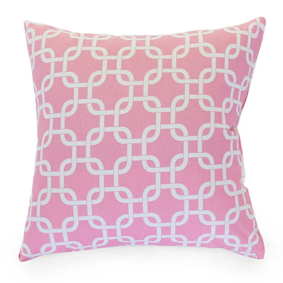 Majestic Home Goods Decorative Soft Pink Links Large Pillow