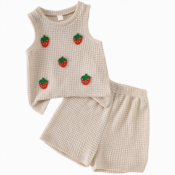 UAYOTSE Girl Clothes Set Summer Baby 0 6 12 18 24 Months 2T 3T Girl School Wear Clothes Shorts Set Floral Summer Outfits Cute Baby Clothes,Sizes 2-3 Years