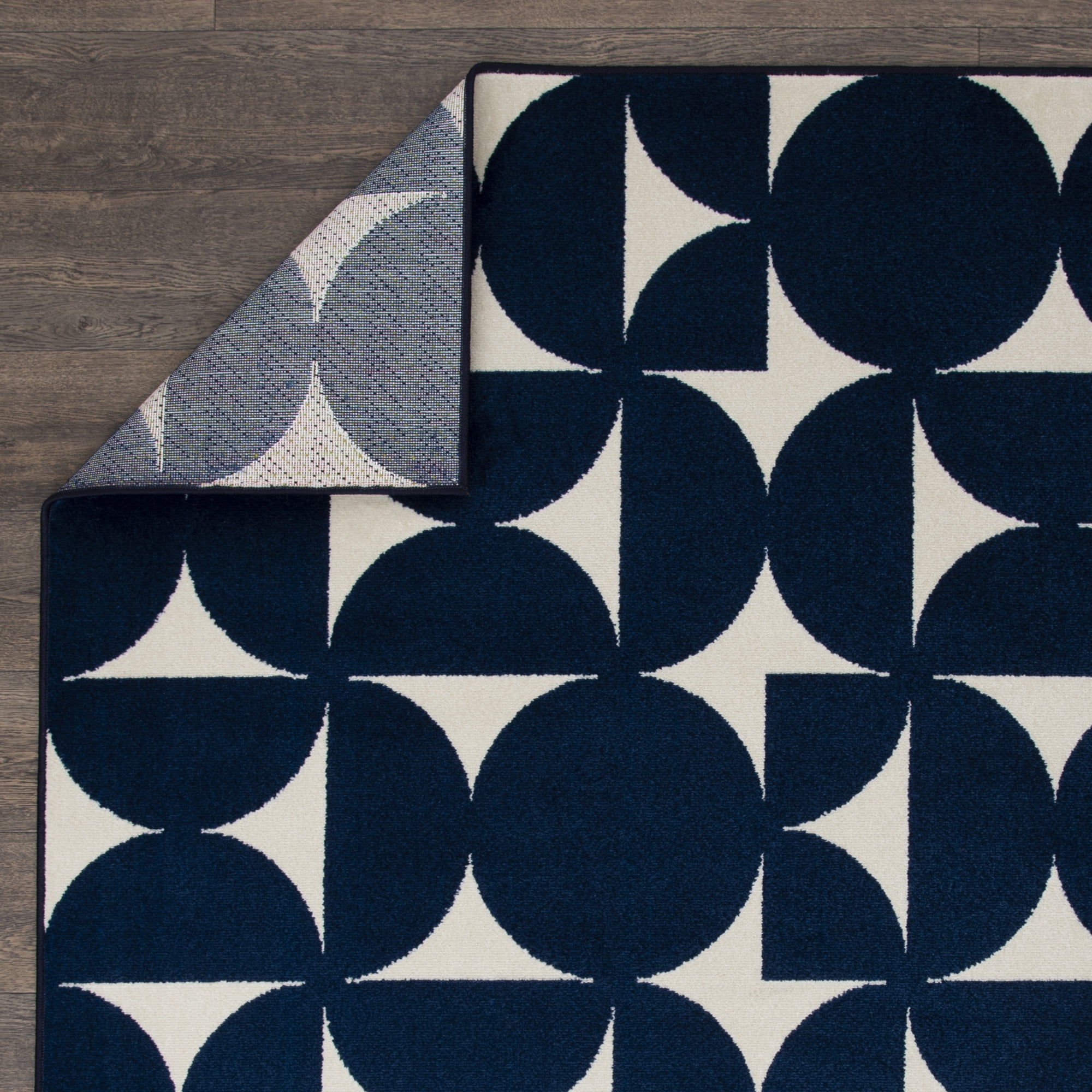 Loomaknoti Tecopa Sevella 2' x 7' Blue Geometric Outdoor Runner Rug