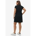 thumbnail image 2 of ellos Women's Plus Size Knit Drawstring Dress - 26/28, Black, 2 of 6