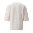 thumbnail image 4 of T Shirts for Man Summer Casual Short Sleeve Jacquard V Neck Relaxed Fit Breathable Tshirts Mens Tees, 4 of 5