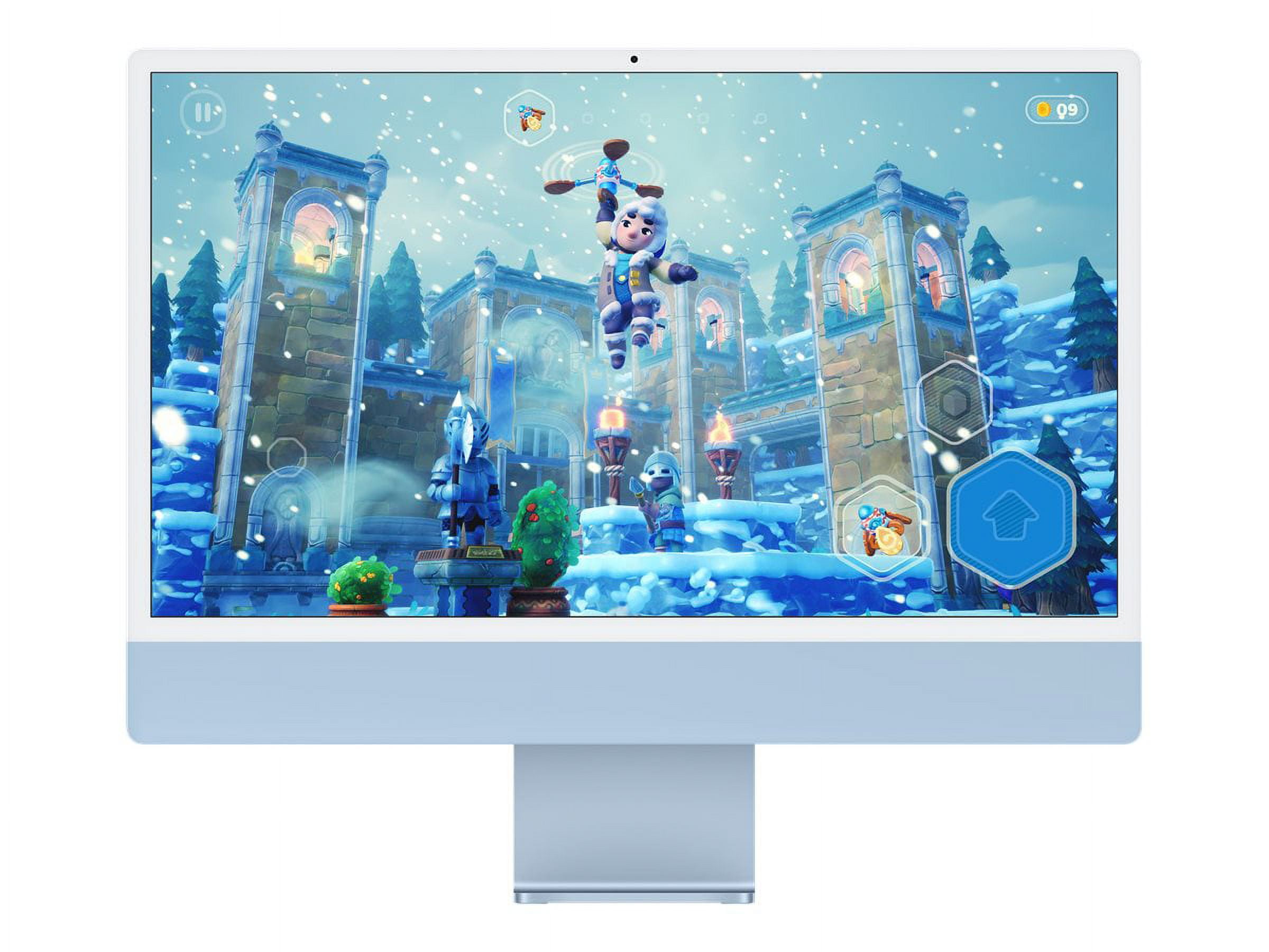 Apple, iMac, Desktop Computer, All-in-One with M1 Chip, 24-inch, 8GB RAM, 512GB SSD, Webcam, Blue
