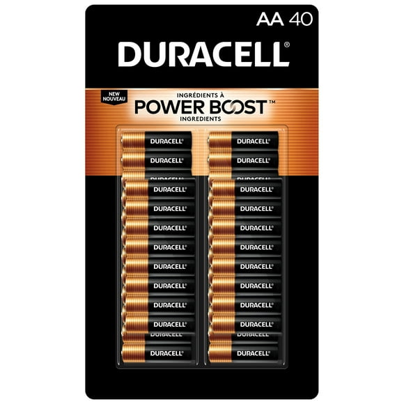 Duracell CopperTop AA Batteries with Power Boost Ingredients, 40 count