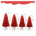 thumbnail image 6 of CZMDZH 4ft Red Artificial Christmas Tree, Hinged Automatic Mini Xmas Tree for Tabletop, Vibrant Red Holiday Party Decor for Office Desk Mantel, 6 of 9