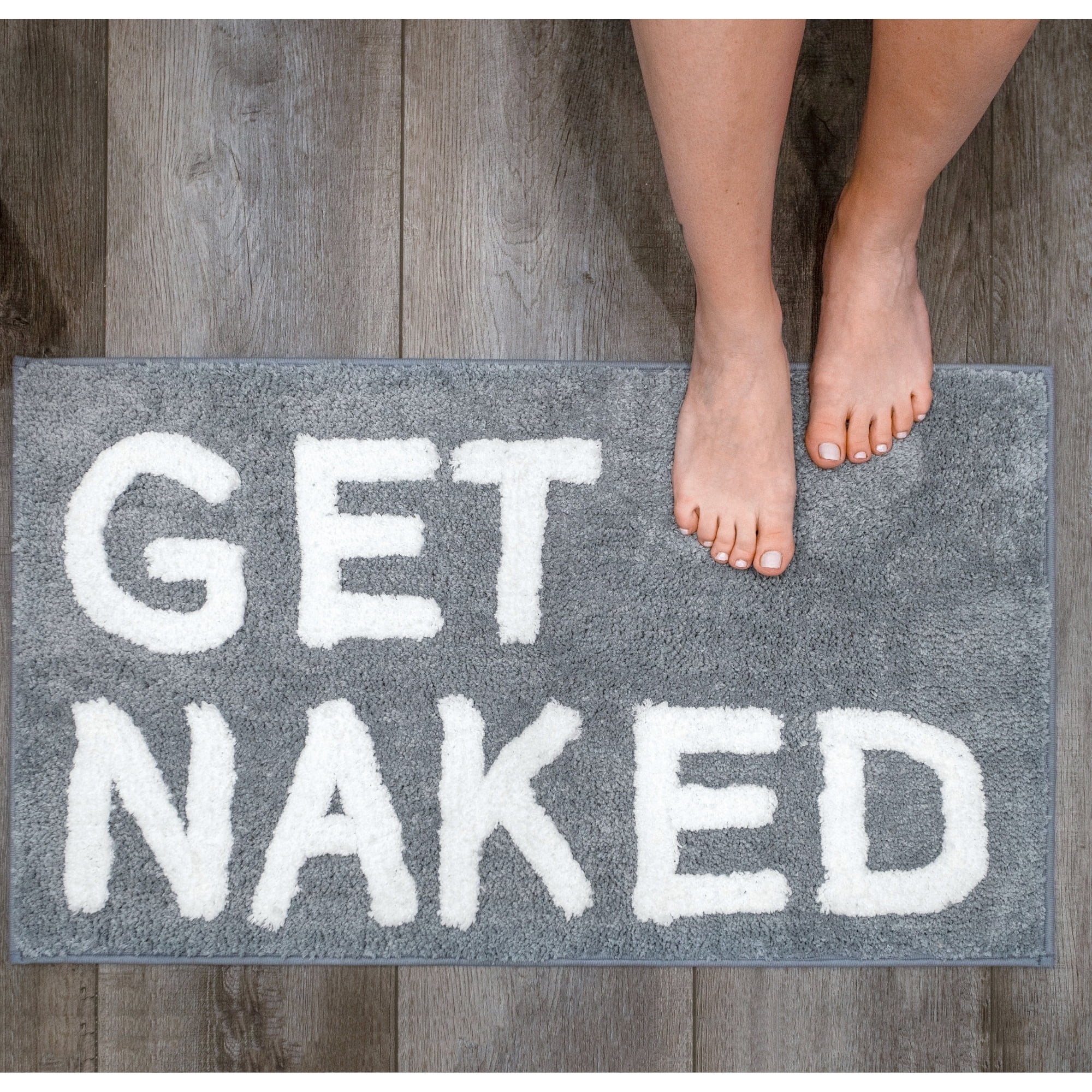 Get Naked Bath Mat Gray Get Naked Rug Shower Curtain Set Funny