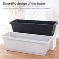 thumbnail image 2 of Vegetable Planter Large Capacity Shatterproof Impact Resistance Smooth Edge Drain Hole Design Rectangular Flower Pot Windowsill Planter Box Garden Supplies, 2 of 10