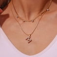 thumbnail image 6 of Fashion Letter Versatile Pendant Stainless Steel Pearl Plated Letter Necklace, 6 of 10