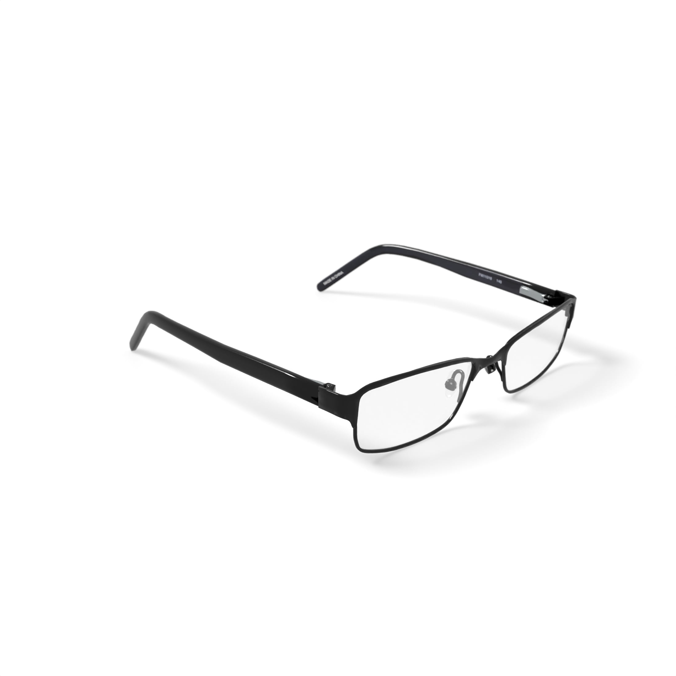 Contour Men's FM11018 Rectangular Prescription Eyeglasses with Case, Satin Black