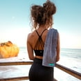 thumbnail image 6 of Facesoft Eco Sweat Active Towel, Yoga Towel, Gym Towel, Charcoal, 1 Pc, 6 of 9