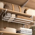 thumbnail image 4 of 1PCS Shoe Storage Rack,Retractable Shoe Cabinet Simple Partition Shoe Tray Multi-Purpose Cabinet Class Shelves Hanging Shoe Basket(White), AM0XEB0L07TUS,White, 4 of 9