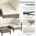 thumbnail image 5 of MRUAKA 7 Pieces Wicker Outdoor Patio Furniture Set, All Weather Yellow PE Rattan Sectional Conversation Sofa Set for Backyard,Pool,Beige, 5 of 8