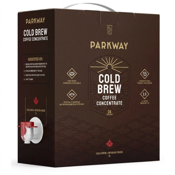 Parkway Cold Brew Coffee 1:1 Concentrate Bib 3L