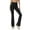 Black, variant on Girls' Cross High-Waisted Flare Leggings Stretch Bell-Bottom Pants for Dance Yoga Black L