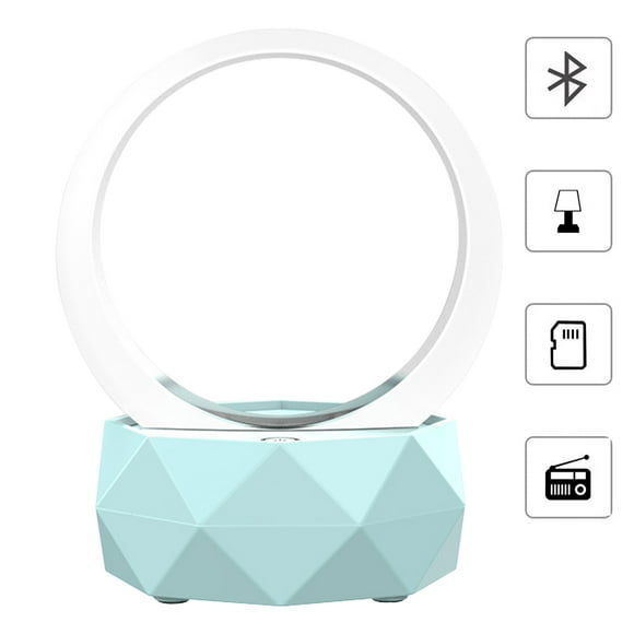 Portable Wireless Bluetooth Speakers LED Lights Speaker Bluetooth 5.0 with LED Lights Modes for All Bluetooth Devices Blue