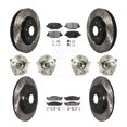 thumbnail image 1 of Transit Auto Front Rear Hub Bearings Assembly Coated Disc Brake Rotors and Ceramic Pads Kit (10Pc) for Car Ford Flex Taurus Lincoln MKT MKS - Left Right Side (Driver Passenger) KBB-111343, 1 of 11