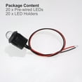 thumbnail image 4 of 20Set DC 12V 10mm Pre Wired LED with Holder, Red Light Round Top Clear Lens, 14mm  Panel Mount, 4 of 5