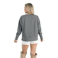 thumbnail image 2 of Women's Gameday Couture  Gray Washington Commanders French Terry V-Neck Pullover Sweatshirt, 2 of 7