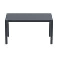 thumbnail image 2 of Luxury Commercial Living 55" Solid Gray Rectangular Outdoor Patio Dining Table, 2 of 6