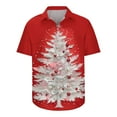 thumbnail image 3 of Men's Ugly Christmas Shirts Short Sleeve Blouse Santa Claus Shirt Casual Button-Up Shirts Funny 3D Printed Sweatshirt Christmas Tree Shirt Festival Party Xmas Costume Casual Loose Pullover, 3 of 4