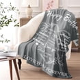 thumbnail image 3 of Birthday Gifts for Women, Birthday Gifts for Women Friendship Unique, Happy Birthday Gifts for Her Men Mom Grandma Wife, Best Birthday Gift Ideas, Happy Birthday Decorations Throw Blanket 50"x60" Red, 3 of 5