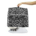 thumbnail image 4 of ZIATUBLES Stand Mixer Cover Comfort Polyester Fabric Kitchen Dust Cover Multi-Functional Home Appliance Accessories with Front Pockets Compatible with 4.5-5 Quart, Coffee Time Black, 4 of 7