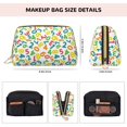 thumbnail image 2 of Math colorful pattern A Makeup Bag, Large Capacity Travel Cosmetic Bag for Women Girls- Travel Toiletry Bag Leather Portable Waterproof Makeup Case Organizer with Handle, 2 of 4