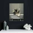 thumbnail image 4 of COMIO Funny Animals Bathroom Wall Art - Black and White Canvas Wall Decor Cute Sloth Take Bath in Tub Prints Pictures Posters for Children's room Bedroom Walls Decorations Framed Artwork, 4 of 4